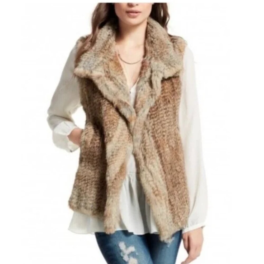 Calypso St. Barth's Rabbit Fur Vest Size S - NWOT
